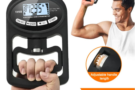 Grip Strength Tester 265Lbs/120Kg Digital Hand Dynamometer Grip Strength Meter USB LCD Screen Hand Grip for Power Training Sport