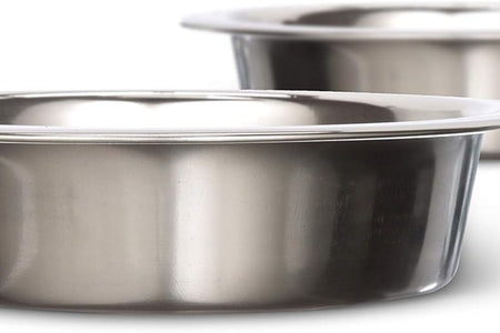 Stainless Steel Dog and Cat Bowls (2 Pack) Neater Feeder Cat Deluxe or Cat Express Extra Replacement Bowl (Metal Food and Water Dish) (1 Cup)