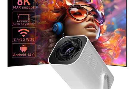 P330 Mini Projetor Android 14 300 ANSI 4K 8K 1080P Wifi6 BT5.3 Home Cinema Portable Projector