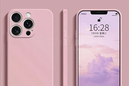 For Iphone 16 Pro Max Case Liquid Silicone Original Plain Rubber TPU Protect Case for Iphone 16 15 Pro Max Cover TPU Shockproof