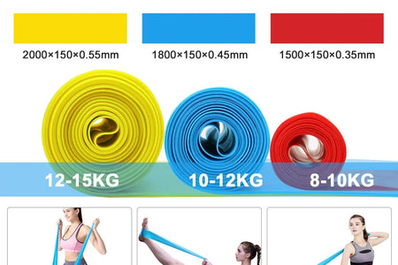 Elastic Fitness Bands 3Pcs Resistance Bands Elastic Fitness Tapes Yoga Pilates Crossfit Stretching Muscular Work Out Equipment