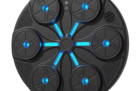 Music Boxing Machine Boxing Reaction Wall Target Type C USB Charging Music Boxing Puncher Adjustable with Gloves for Kids Adults