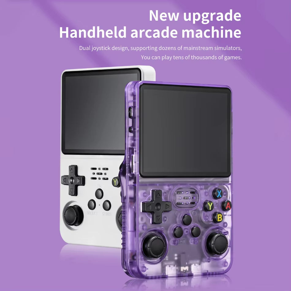 R36S Retro Handheld Game Console Liunx 3.5-Inch IPS Screen Built in 64G 20000 Classical Games Portable Game Console Holiday Gift