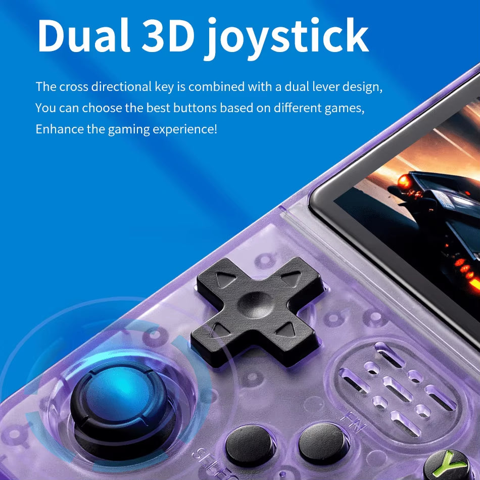 R36S Retro Handheld Game Console Liunx 3.5-Inch IPS Screen Built in 64G 20000 Classical Games Portable Game Console Holiday Gift