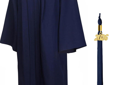 Matte Graduation Gown Cap Tassel Set 2022 for High School and Bachelor