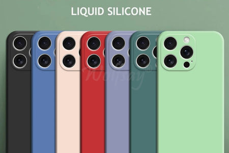 For Iphone 16 Pro Max Case Liquid Silicone Original Plain Rubber TPU Protect Case for Iphone 16 15 Pro Max Cover TPU Shockproof
