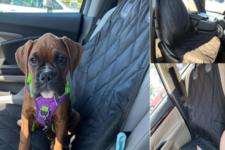 Dog Seat Cover Cars Trucks Suvs, Thick 600D Heavy Duty Pets Car Seat Cover, Waterproof & Wear-Resistant Durable Nonslip Backing & Hammock Convertible - 2 Pack